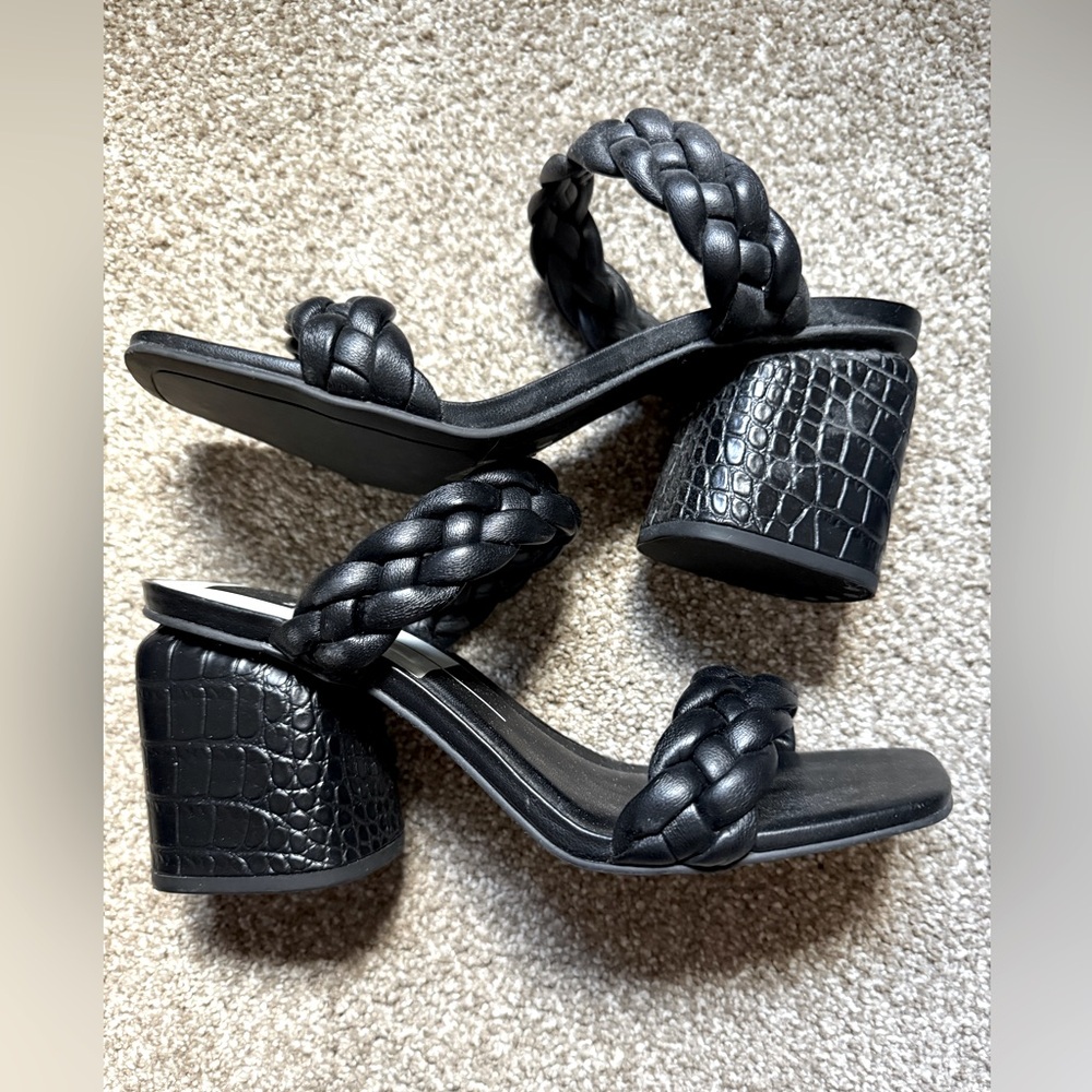 Dolce vita Chunky Croco Heeled Mule Sandal 8.5